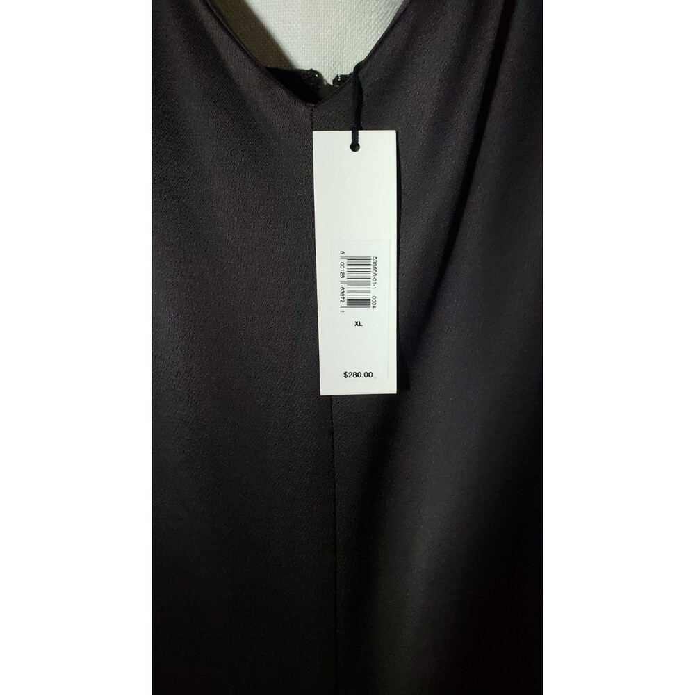 Banana Republic Italian Satin Wide-Leg Jumpsuit Size XL Viscose Wool Dark Brown - Picture 6 of 12